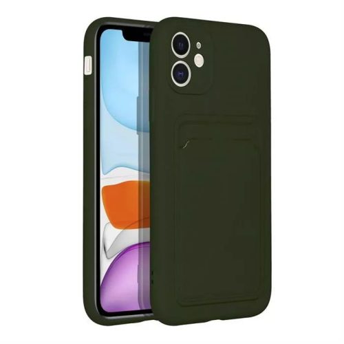 Card Case Silicone Xiaomi Redmi Note 12 5G hátlap, tok, zöld