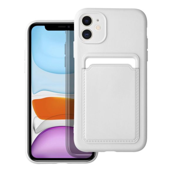 Card Case Silicone Xiaomi Redmi Note 12 Pro 5G hátlap, tok, fehér