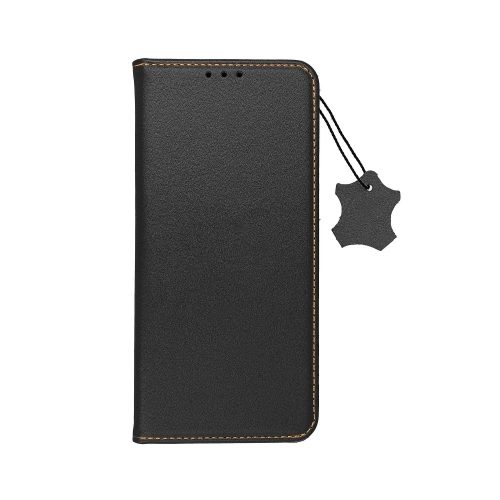 Genuine Leather Smart Pro iPhone 11 eredeti bőr oldalra nyíló tok, fekete