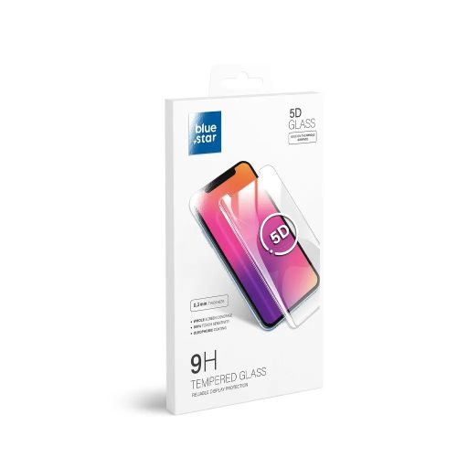 Blue Star iPhone 11/Xr 5D teljes kijelzős kijelzővédő edzett üvegfólia (tempered glass) 9H keménységű, átlátszó