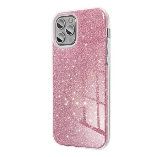 Glitter 3in1 Case iPhone 11 hátlap, tok, rózsaszín