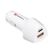 Forcell CC50-1A1C univerzális autós töltő,USB (18W)+USB-C (20W), fehér