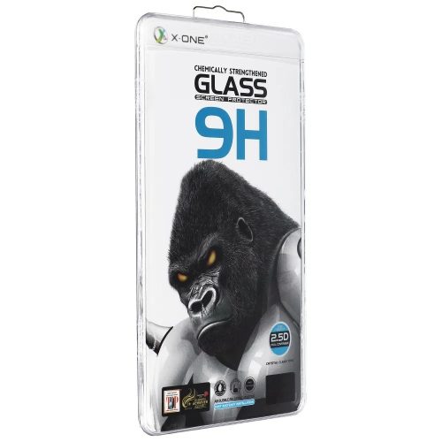 X-One Samsung Galaxy S22 Ultra 3D Full Glue teljes kijelzős edzett üvegfólia (tempered glass) 9H keménységű, tokbarát, kompatibilis az ujjlenyomat-olvasóval, átlátszó