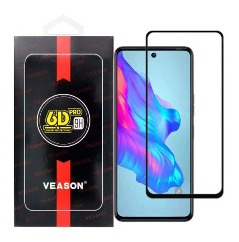 Veason Xiaomi 12T/12T Pro 5D Full Glue teljes kijelzős edzett üvegfólia, 9H keménységű, fekete