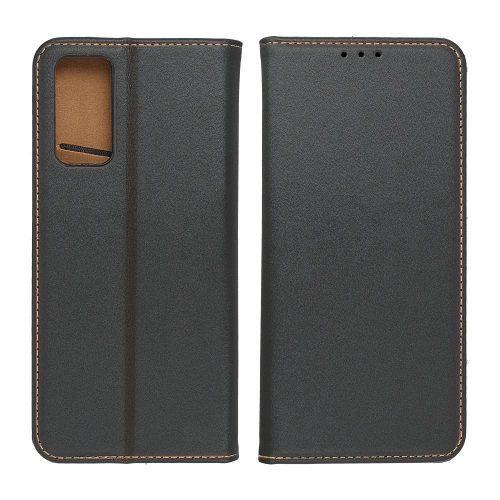 Genuine Leather Smart Pro Xiaomi Redmi 13C/Poco C65 eredeti bőr oldalra nyíló tok, fekete