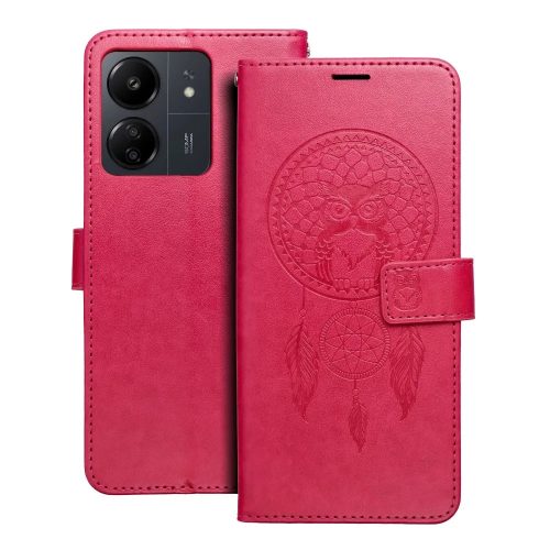 Mezzo Dreamcatcher Xiaomi Redmi 13C/Poco C65 oldalra nyíló tok, rózsaszín