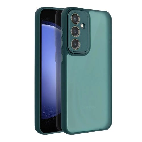 Variete Case Samsung Galaxy A35 hátlap, tok, átlátszó-zöld