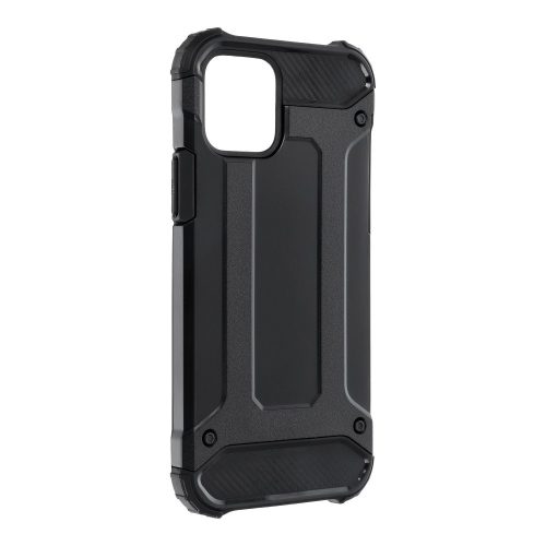 Hybrid Armor Tough Rugged iPhone 12/12 Pro ütésálló hátlap, tok, fekete