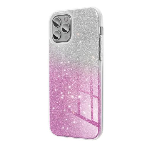 Glitter 3in1 Case Samsung Galaxy A35 hátlap, tok, ezüst-rózsaszín