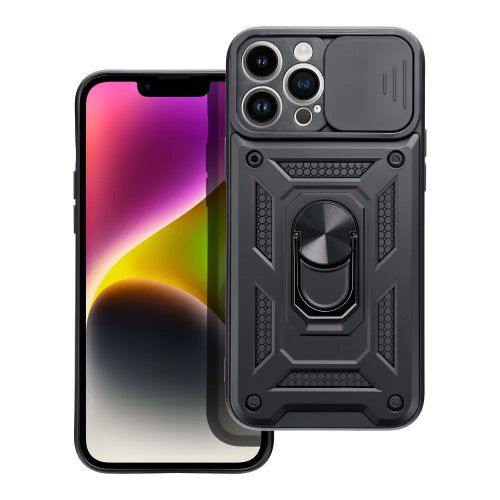 Slide Camera Armor Case Samsung Galaxy A55 ütésálló hátlap, tok, fekete