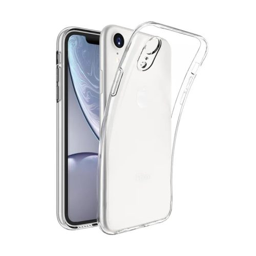 iPhone Xr 2mm szilikon kameravédős hátlap, tok, átlátszó