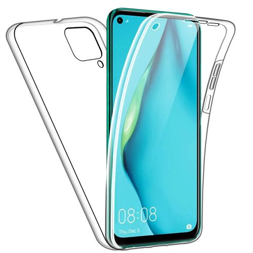 Full Cover 360° Samsung Galaxy A42 5G 2 részes szilikon elő és hátlap, tok, átlátszó