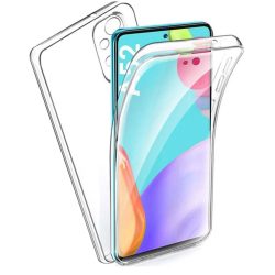   Full Cover 360° Samsung Galaxy A52 4G/A52 5G 2 részes szilikon elő és hátlap, tok, átlátszó