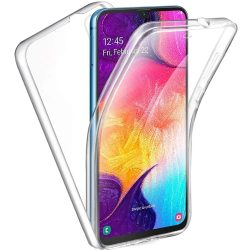   Full Cover 360° Samsung Galaxy A50/A50s/A30s 2 részes szilikon elő és hátlap, tok, átlátszó