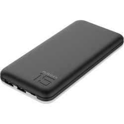   PURIDEA S3 Power Bank hordozható külső akkumulátor, 15000mAh, fekete