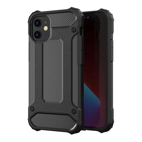 Hybrid Armor Tough Rugged iPhone 13 Pro ütésálló hátlap, tok, fekete