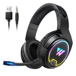   Wintory W1 Wireless Gaming Headphones vezeték nélküli fejhallgató mikrofonnal, fekete