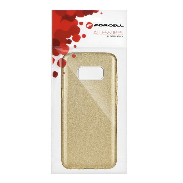 Glitter 3in1 Case Samsung Galaxy A21s hátlap, tok, arany