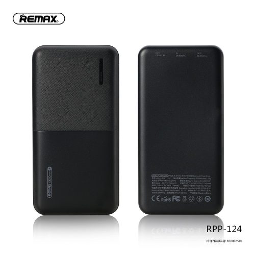 Remax Linion 2 RPP-124 Power Bank hordozható külső akkumulátor, 10000mAh, fekete