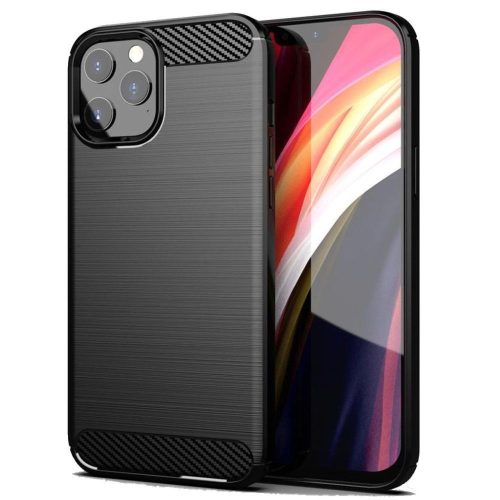 Carbon Case Iphone 11 Pro hátlap, tok, fekete