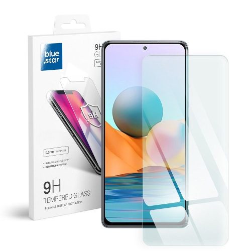 Blue Star edzett üvegfólia (2D nem teljes kijelzős sík üvegfólia) XIAOMI Redmi Note 10 Pro