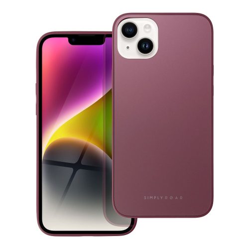 Roar matt üveg tok iPhone 14 Plus, bordó