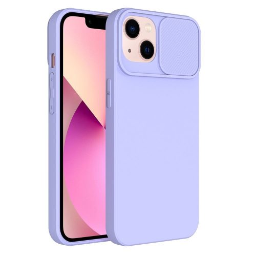 SLIDER kameravédős, ütésálló tok iPhone 13 Pro, lila