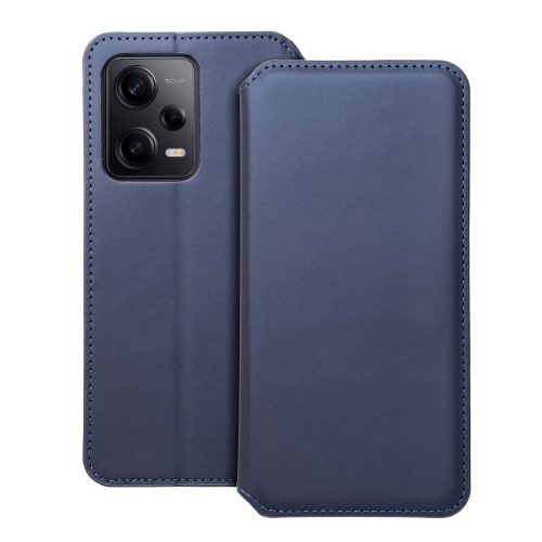 DUAL POCKET Book oldalra nyíló tok XIAOMI Redmi Note 12 Pro 5G, sötétkék