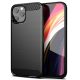 Carbon Case Iphone 15 Plus hátlap, tok, fekete