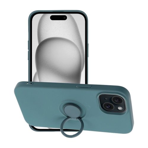 SILICONE RING tok iPhone 15, zöld