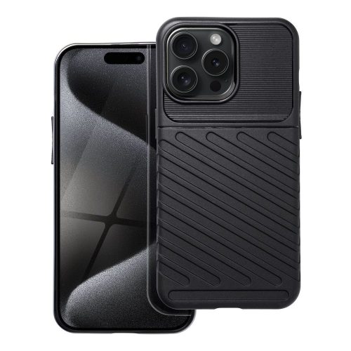 Thunder Case ütésálló tok iPhone 15 Pro Max, fekete