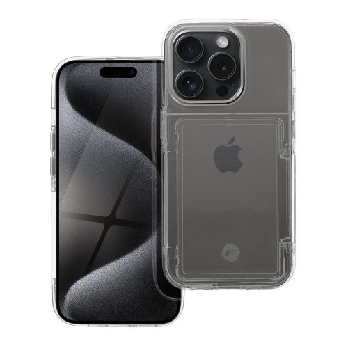 FORCELL F-PROTECT Crystal Pocket Case tok iPhone 15 Pro, átlátszó