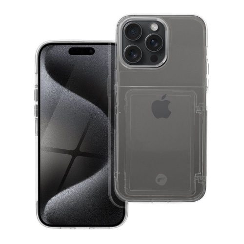 FORCELL F-PROTECT Crystal Pocket tok iPhone 15 Pro Max, átlátszó