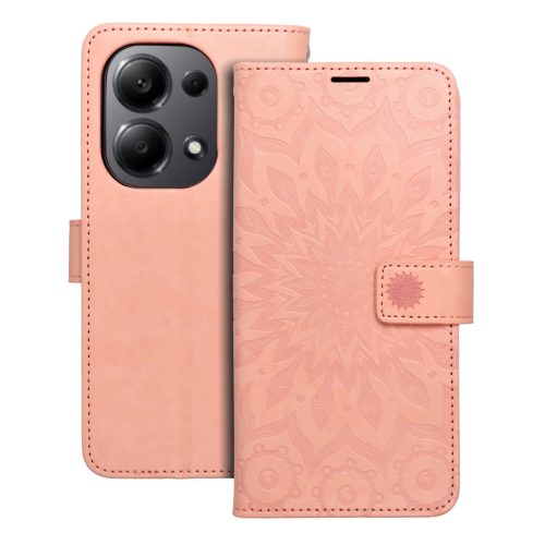 MEZZO Book case, oldalra nyíló tok XIAOMI Redmi Note 13 Pro 4G/POCO M6 Pro 4G mandala, rózsaszín