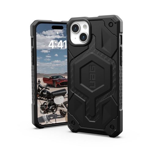 UAG – Monarch Pro iPhone 15 Plus MagSafe hátlap, tok, kevlár, fekete