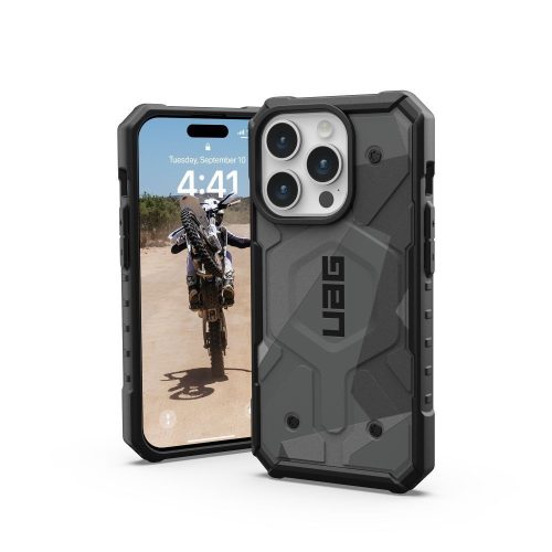 UAG – Pathfinder Magsafe iPhone 15 Pro hátlap, tok, camo, sötétszürke