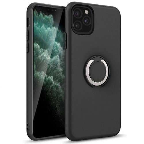 ZIZO REVOLVE Series iPhone 11 Pro Max ütésálló hátlap, tok, selfie gyűrűvel, fekete