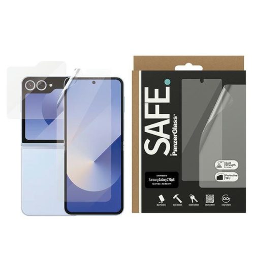 SAFE by PanzerGlass Samsung Z Flip 6 F741, 2in1, Ultra Wide-Fit + TPU Classic Fit  kijelzővédő üvegfólia