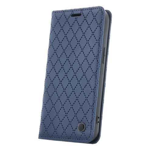 Smart Caro Case oldalra nyíló tok Xiaomi Redmi Note 12 4G, sötétkék