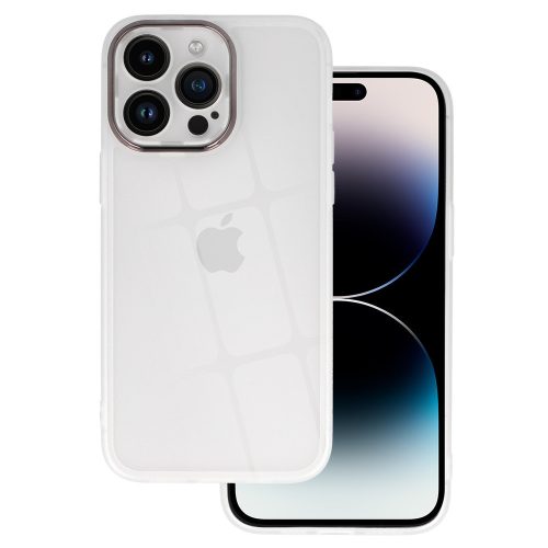 Protective Lens Case for iPhone 15 Plus ütésálló hátlap, tok, átlátszó-fehér