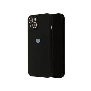 Silicone Heart Case iPhone 11 hátlap, tok, fekete