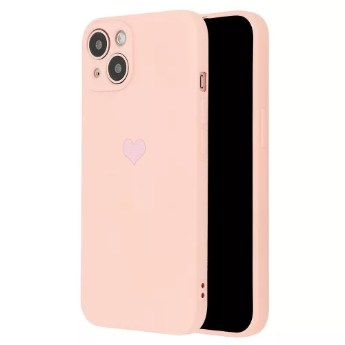 Vennus Silicone Heart Case iPhone 12 Pro hátlap, tok, rózsaszín