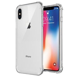 Anti-Shock iPhone X/Xs 0.5mm szilikon hátlap, tok, átlátszó