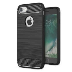   Carbon Case Flexible iPhone 7/8/SE (2020/2022) hátlap, tok, fekete