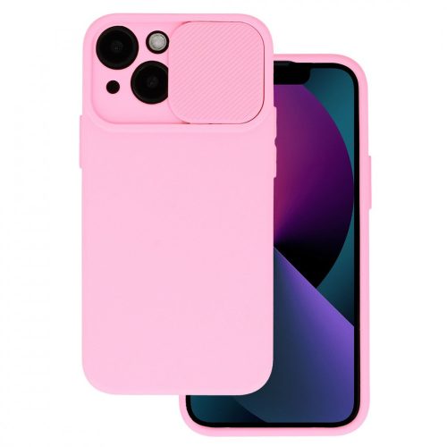 Silicone Camshield iPhone 11 hátlap, tok, rózsaszín