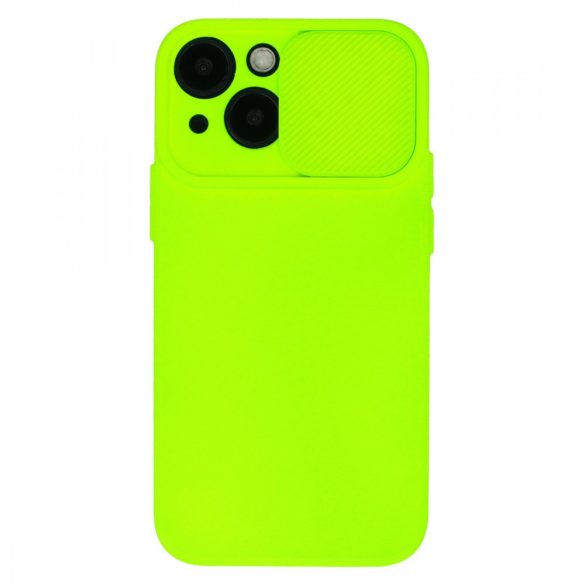 Silicone Camshield Samsung Galaxy A23 4G/5G hátlap, tok, lime, zöld