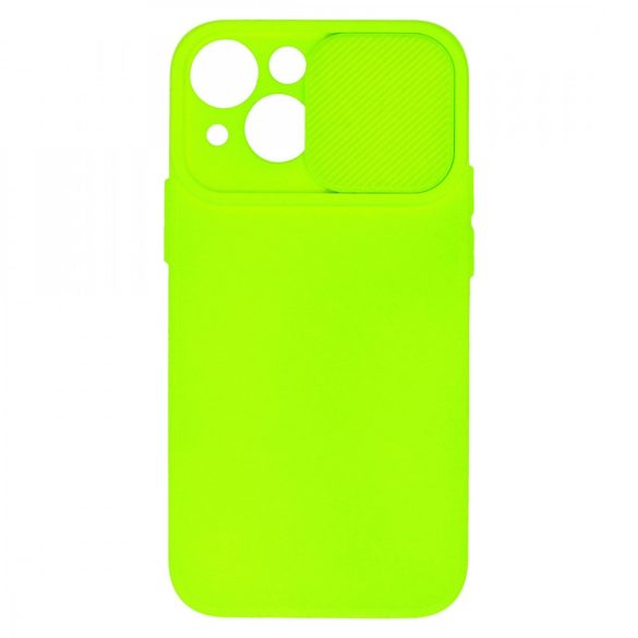 Silicone Camshield Samsung Galaxy A23 4G/5G hátlap, tok, lime, zöld