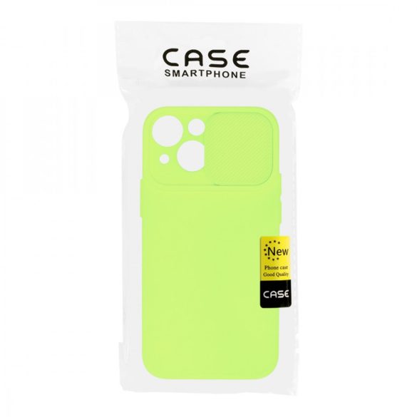 Silicone Camshield Samsung Galaxy A23 4G/5G hátlap, tok, lime, zöld