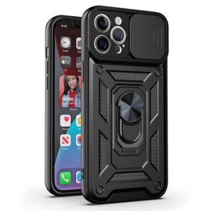 Slide Camera Armor Case do Iphone Xr ütésálló hátlap, tok fekete