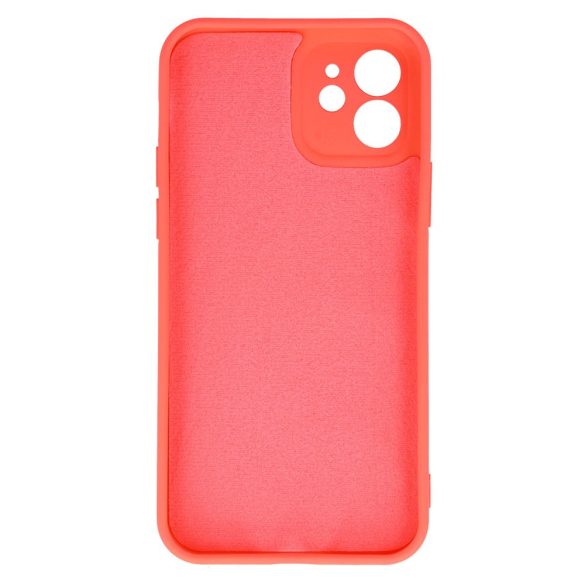 Silicone Heart Case iPhone 11 hátlap, tok, korall piros